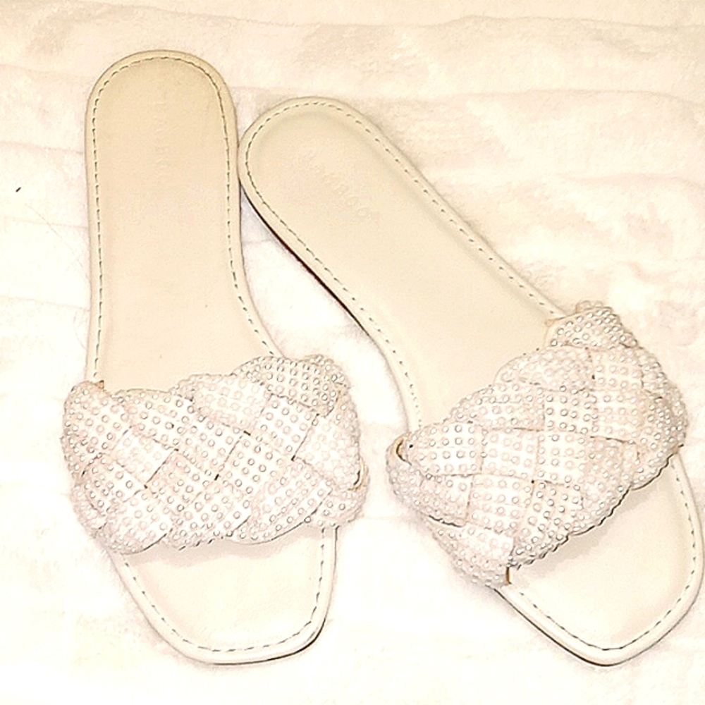 Bamboo Woman Dress slides/ sandals sz 7.5